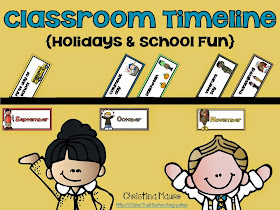 http://www.teacherspayteachers.com/Product/Classroom-Timeline-Holidays-School-Fun-1309690