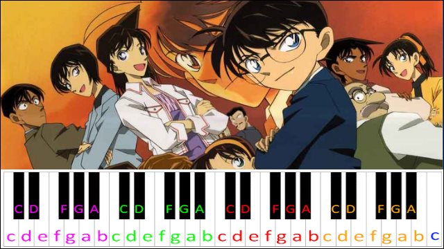 Case Closed / Detective Conan Theme Piano / Keyboard Easy Letter Notes for Beginners