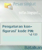 Pengaturan konfigurasi kode PIN