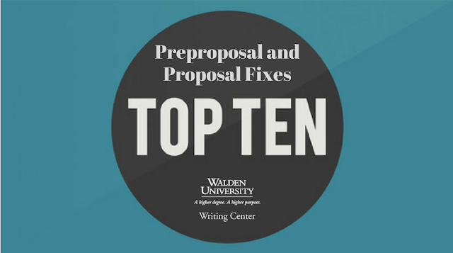 Top 10 Preproposal and Proposal Fixes 