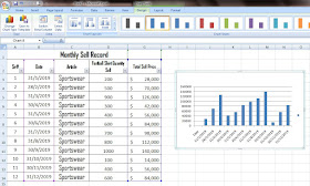 definition of column chart in ms excel