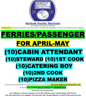 Seaman hiring crew for passenger vessel