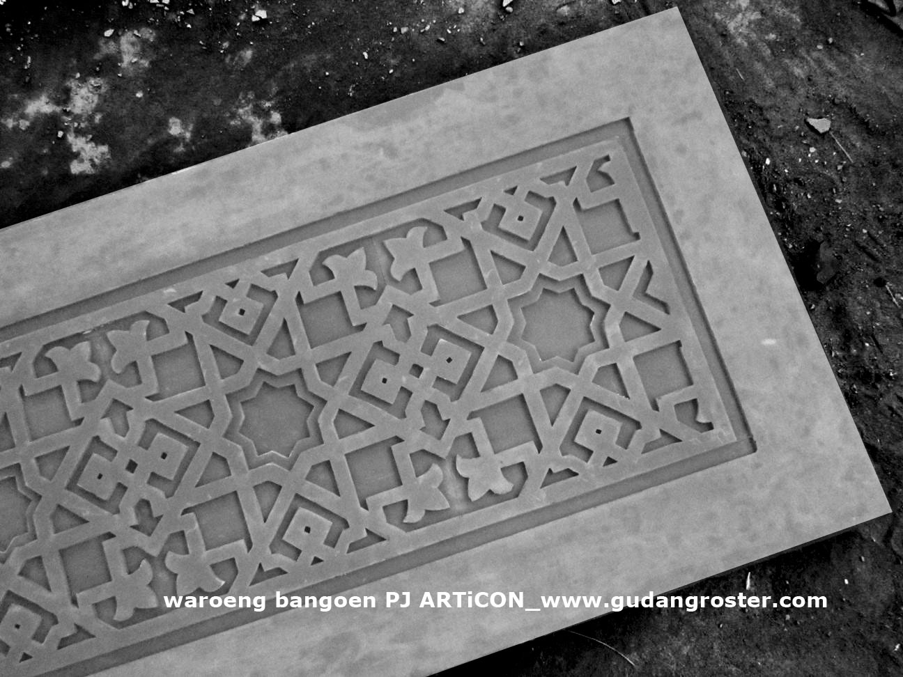 GRC ARTIKON GRC Relief Ornamen An Nazwa Gerbang Masjid 