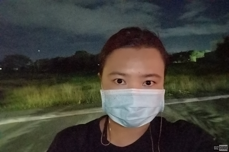 Lowlight selfie with night mode