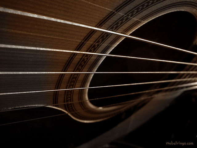 Acoustic Guitar Looking Down into Soundhole trough Strings acoustic guitars online