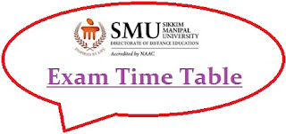 Sikkim Manipal University Exam Date Sheet 2024