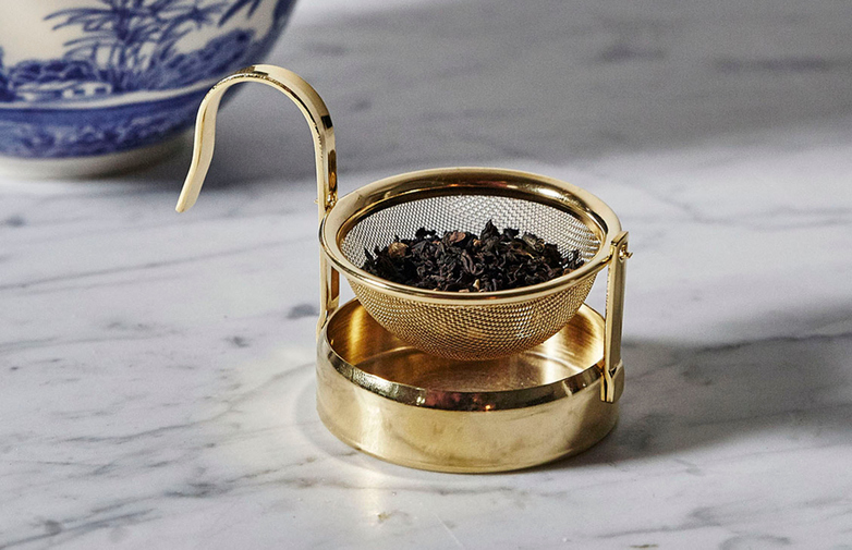 GOLD PLATED TEA STRAINER