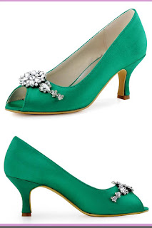 green wedding shoes