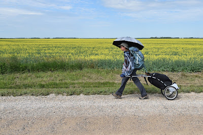 Sonya Richmond hiking on Great Trail Manitoba.