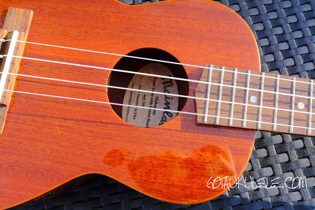 Mainland Mahogany Tenor Slot Head Ukulele sound hole