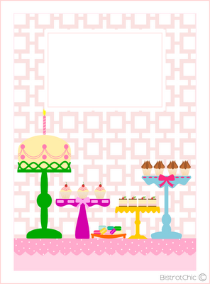 Free card with a party table from BistrotChic