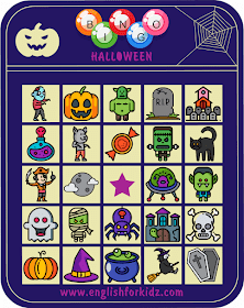 Printable Halloween bingo game