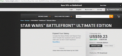 Star Wars BattleFront Price in Origin Mexican Store