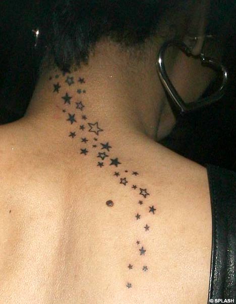 tattoos on side. stars tattoos on side.