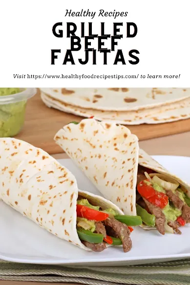 Grilled Beef Fajitas with a Green Yogurt Sauce