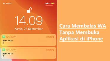 Cara Membalas WA Tanpa Membuka Aplikasi di iPhone