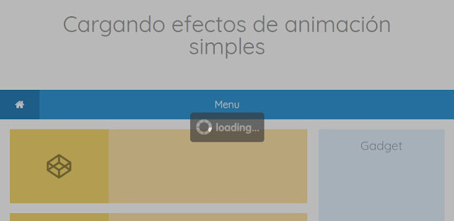 Cargando efectos de animación simples para blogger