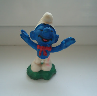 Band Leader Smurf Figure Dark Blue Peyo Schleich Schtroumpf Very Rare