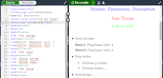 enumerate,itemize,description di LaTeX