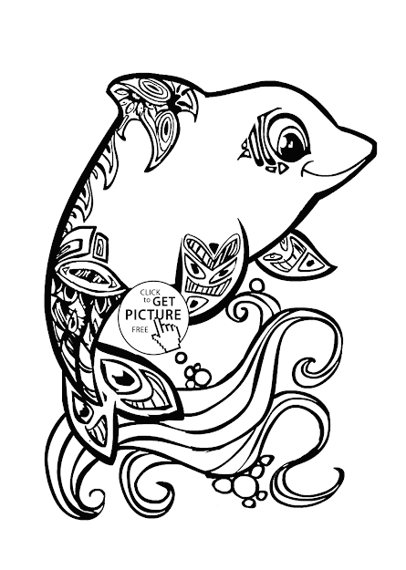 Beautiful Dolphin Coloring Page For Kids Animal Coloring Pages Printables  Free