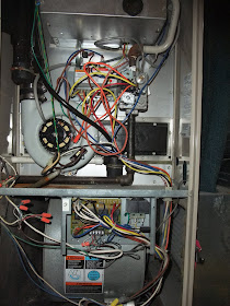 furnace wiring, circuit board, thermostat