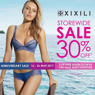 XIXILI Anniversary Sale Storewide with 30% Off (16 March - 26 March 2017)