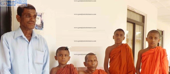 Tamil Father gives 4 Children to the Temple to become monks in dambulla