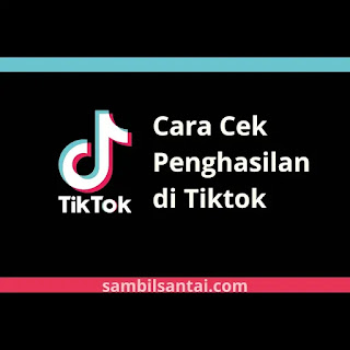 cara mengecek penghasilan tiktok