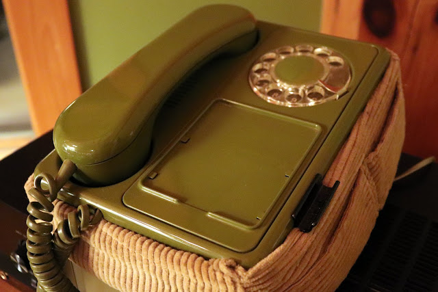 Avocado green dial telephone - those were the days