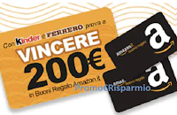 Logo Concorso ''Vinci i buoni Amazon con Kinder e Ferrero'': 100 premi da 200€