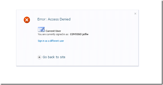 SharePoint 2010 Error Page