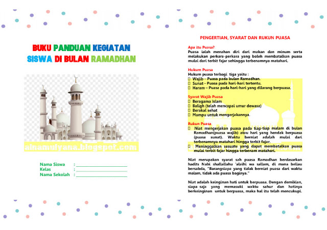 [JUKNIS] Terbaru Contoh Format Buku Kegiatan Ramadhan Siswa 2020