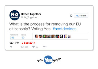 Better Together 2014: What is the process of removing Scotland from the EU? Voting Yes. #indyref #Scotland #ScotRef