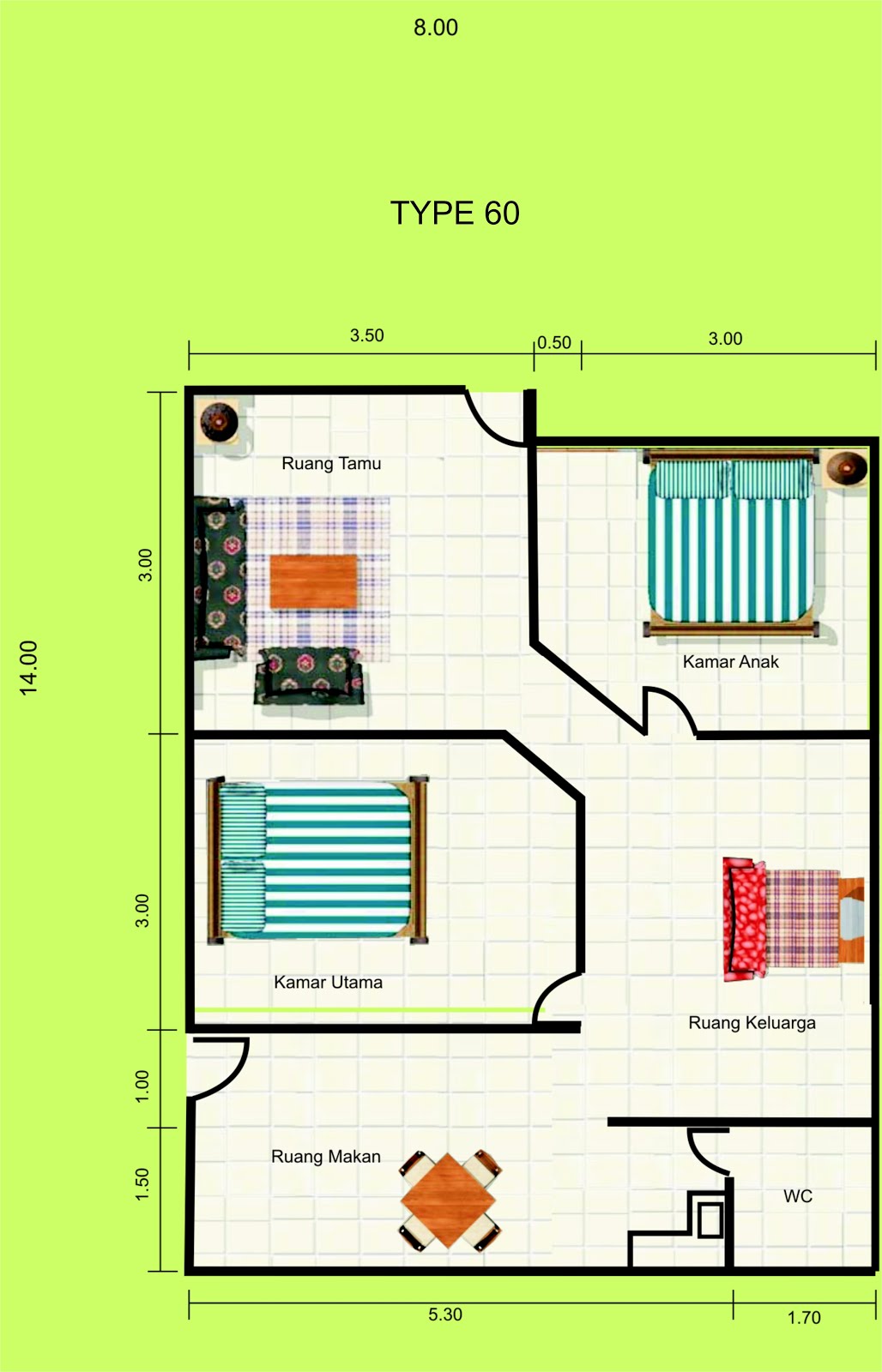  Gambar  Desain Rumah  Type  30 60 Tukang Desain Rumah 