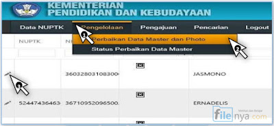 Perbaikan Data Master Dan Photo NUPTK