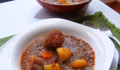 Lentejas caseras chorizo.