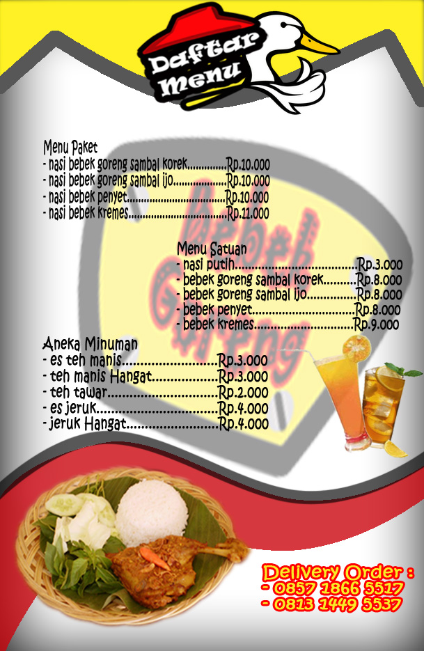  Contoh  Brosur Menu Makanan Tracy Notes