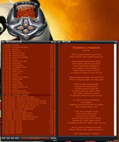 Tampilan Winamp dengan skin Drone_v1