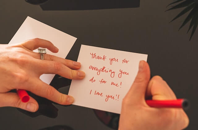 I love you note written by a fiancee