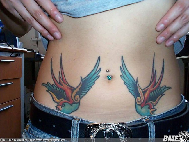Swallow tattoos are a popular design that can have many different meanings
