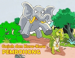 Gajah dan Kura-Kura Pembohong  Cerita Dongeng Indonesia