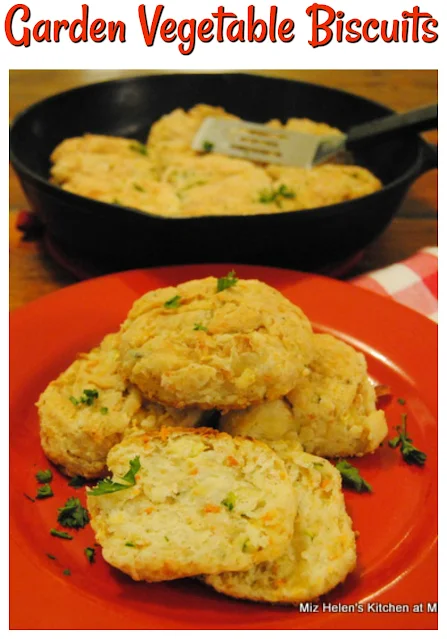 Garden Vegetable Biscuits at Miz Helen's Country Cottage