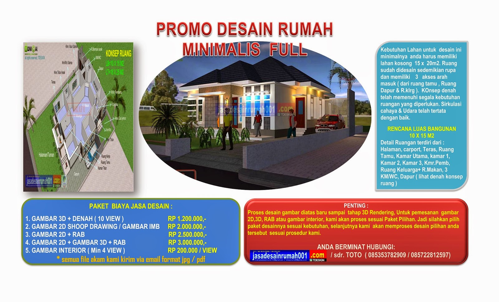 JASA DESAIN RUMAH T DESIGN DESAIN RUMAH MINIMALIS RUMAH 2 MUKA