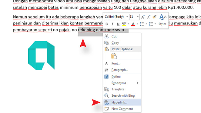 Cara Membuat Link Dalam Satu File Word