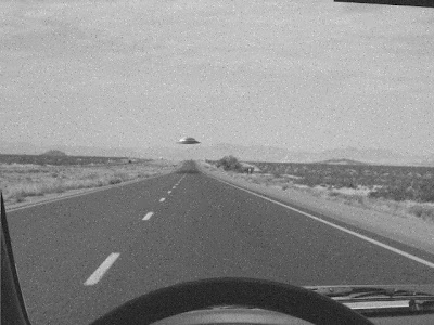 Flying Saucer On New Mexico Hwy