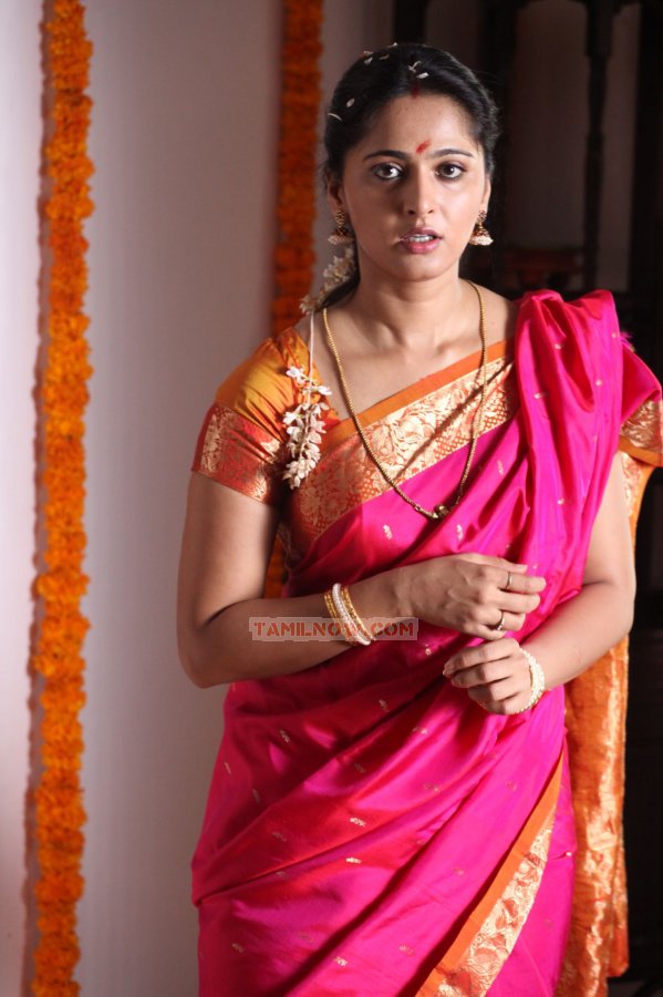 Tamil Actress Anushka Hot Photos In Wet Saree