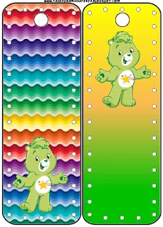 Care Bears with Rainbow Free Printable Tags.