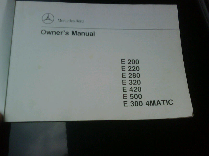 Buku Owner manual W124 untuk Masterpiece E200220280320420500300 4 Matic