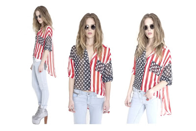 american flag in shirt