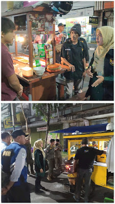 For the sake of consumer safety and comfort, Disperdagin and the team inspected Jalan Dhoho, Kediri City